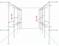 Preview: Ankleidezimmer Wandregalsystem Kleiderkammer begehbarer Schrank 2 mal 200x430 cm und 40 cm tief Etagen stufenlos verstellbar Wandbefestigung und Gummifüsse Stahlrohre verchromt Art Nr AnZi.4+4.0