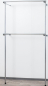 Preview: Wandregalsystem Garderobensystem 200 cm hoch und 100 cm breit Wandbefestigung und Gummifüsse Stahlrohre verchromt Art Nr W07