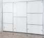 Preview: Wandregalsystem Garderobensystem Kleiderkammer Kleiderstangen 250x330 cm breit und 40 cm tief Ebenen individuell zu verschieben Wandbefestigung und Gummifüsse Stahlrohre verchromt Art Nr W04