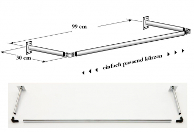 Wandregal Bordhalter mit Wandbefestigung Auflage für Regalboden ohne Brett Chrom Rohr System Art Nr 99-W