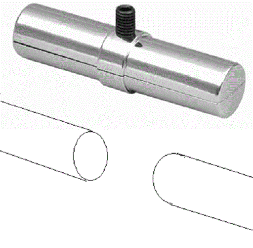 25mm Rohrverbinder, Chrom - Furnica