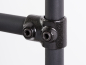 Preview: 2 Wege Verbinder T Verbinder Verbinderstück für schwarzes 27 mm Rohr rund Wandregalsystem Garderobensystem Kleiderkammer Kleiderstangen für Art Nr W10BK