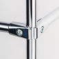 Preview: 4 Wegeverbinder Verbinder Eckverbinder für Chrom Rohr rund Wandregalsystem Garderobensystem Kleiderkammer Kleiderstangen für Art Nr W19