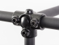 Preview: 4 Wegeverbinder Verbinder Eckverbinder für schwarzes 27 mm Rohr rund Wandregalsystem Garderobensystem Kleiderkammer Kleiderstangen für Art Nr W03BK