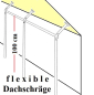 Preview: Dachschräge Garderobe Wandständer Bekleidungsständer flexible Verbinder Wandbefestigung Rundrohre Chrom Art Nr St.09.100.300
