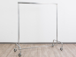 Preview: Kleiderständer Maxi XXL 140 - 210 cm Breit stabile Ausführung Garderobenständer 156 cm Hoch mit 4 grossen 80 mm Rollen in Chrome Art Nr 2011 140 80