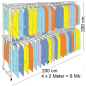 Preview: Profi Kleiderständer Warenständer Garderobe Regal freistehend 200 cm hoch 200 cm breit 60 cm tief Knotenverbinder Gummifüsse Stahlrohre verchromt Art Nr St.04.200