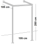Preview: Umkleidekabine 1er Ankleidekabine Breite 105x105 cm und 200 cm hoch Wandbefestigung und Gummifüsse Stahlrohre verchromt Art Nr U1