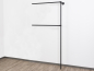 Preview: Wandregalsystem Schwarz Anbauteil 205 cm hoch und 103 cm breit Wandbefestigung Verbinder und 27 mm Stahlrohre pulverbeschichtet Art Nr W99BK