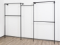 Preview: Wandregalsystem Schwarz Garderobensystem 205 cm hoch und 325 cm breit Wandbefestigung Verbinder und 27 mm Stahlrohre pulverbeschichtet Art Nr W13BK