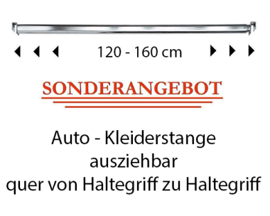 Auto-Kleiderstange 120 - 160 cm