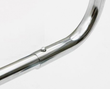 Klick Verschluss Verbindung Detail für einfaches auf und abbauen bei Kleiderständer Klappständer Rollständer Konfektionsständer für Art Nr 14-140-80