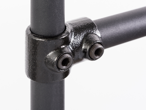 2 Wege Verbinder T Verbinder Verbinderstück für schwarzes 27 mm Rohr rund Wandregalsystem Garderobensystem Kleiderkammer Kleiderstangen für Art Nr W03BK