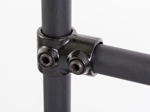 2 Wege Verbinder T Verbinder Verbinderstück für schwarzes 27 mm Rohr rund Wandregalsystem Garderobensystem Kleiderkammer Kleiderstangen für Art Nr W13BK