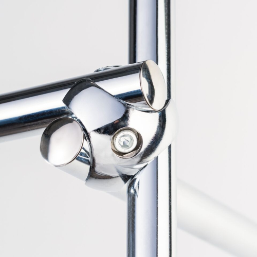 3 Wege Knotenverbinder Verbinder Knoten Design für Chrom Rohr rund Profi Kleiderständer Warenständer Garderobe Regal freistehend für Art Nr St.04.200