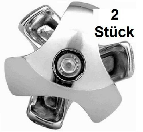 3 Wege Kugelverbinder Knotenverbinder Zubehör 2 Stück Verbinder im Knoten Design für 25 mm Chrom Rohr rund Wandregalsystem Garderobensystem