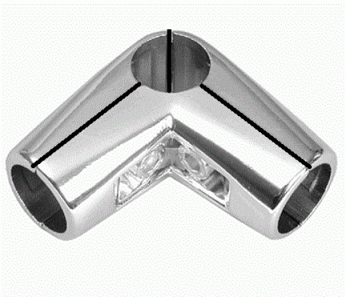 4 Wegeverbinder Verbinder Eckverbinder für 25 mm Chrom Rohr rund Garderobe Kleiderständer Textilregal Kleiderstange begehbahrer Schrank Art Nr St.81.400