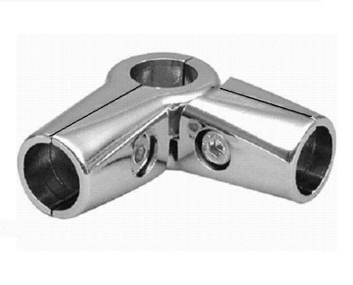 4 Wegeverbinder flexibel Verbinder Eckverbinder für 25 mm Chrom Rohr rund Wandregalsystem Garderobensystem Kleiderkammer Kleiderstangen
