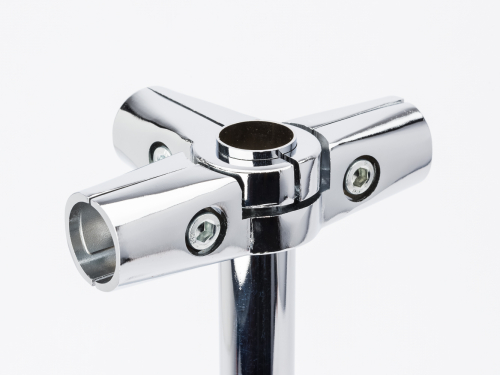 5 Wegeverbinder Verbinder Eckverbinder für Chrom Rohr rund Ankleidezimmer Wandregalsystem Garderobensystem Kleiderkammer für Art Nr AnZi.2+2.0