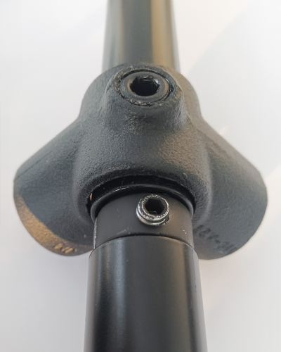 Innenverbinder mit 3 Wegeverbinder Eckverbinder mit 27 mm Rundrohr in schwarz für Art Nr W21BK