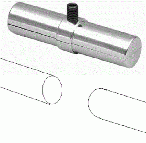 Innenverbinder mit Madenschraube für Rundrohr 25 mm Chrom Rohr rund Stahlrohr für Wandregalsystem Garderobensystem Kleiderkammer Kleiderstangen
