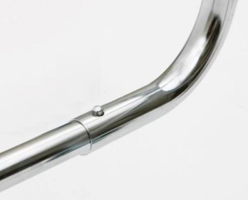 Klick Verschluss Verbindung Detail für einfaches auf und abbauen bei Kleiderständer Klappständer Rollständer Konfektionsständer für Art Nr 13-140-80