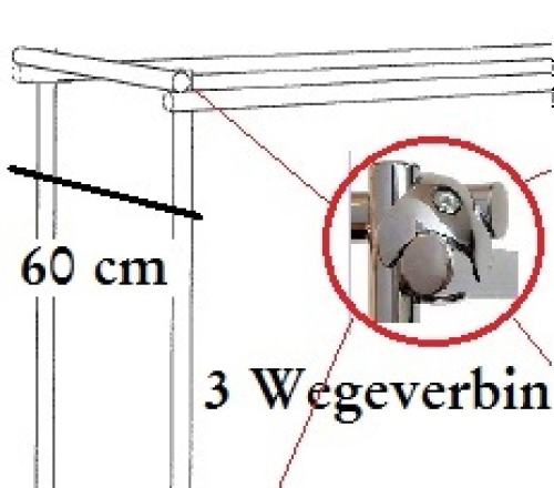 Profi Kleiderständer Garderobe Kleiderstange Wäscheständer Kugelverbinder Verbindung Detail Art Nr St.04.200