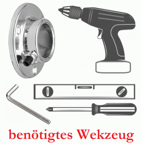 Wandregalsystem benötigtes Werkzeug für Aufbau